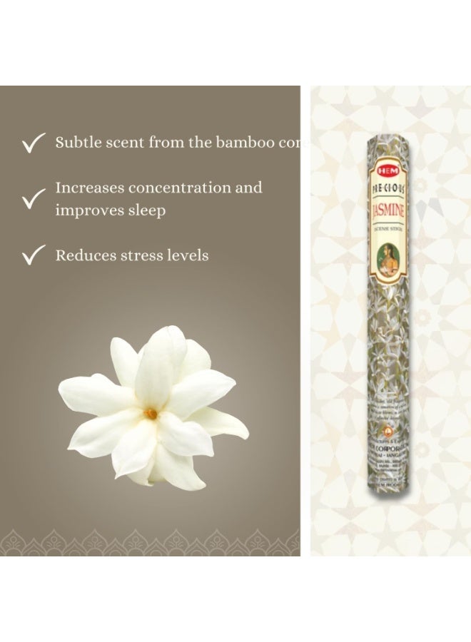 هيم أعواد بخور الياسمين الثمينة من هيم، قطعة واحدة، 26 عودًا - Image 4