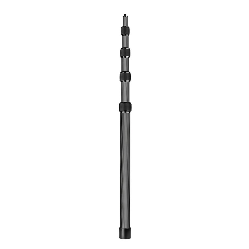 Handheld Microphone Boom Arm 5-Section Extendable Mic Arm Carbon Fiber Boom Pole for Microphones 1/4 Inch Screw & Thread with Foam   Grip Twist Locks Max. Length 155cm/61in - Image 1