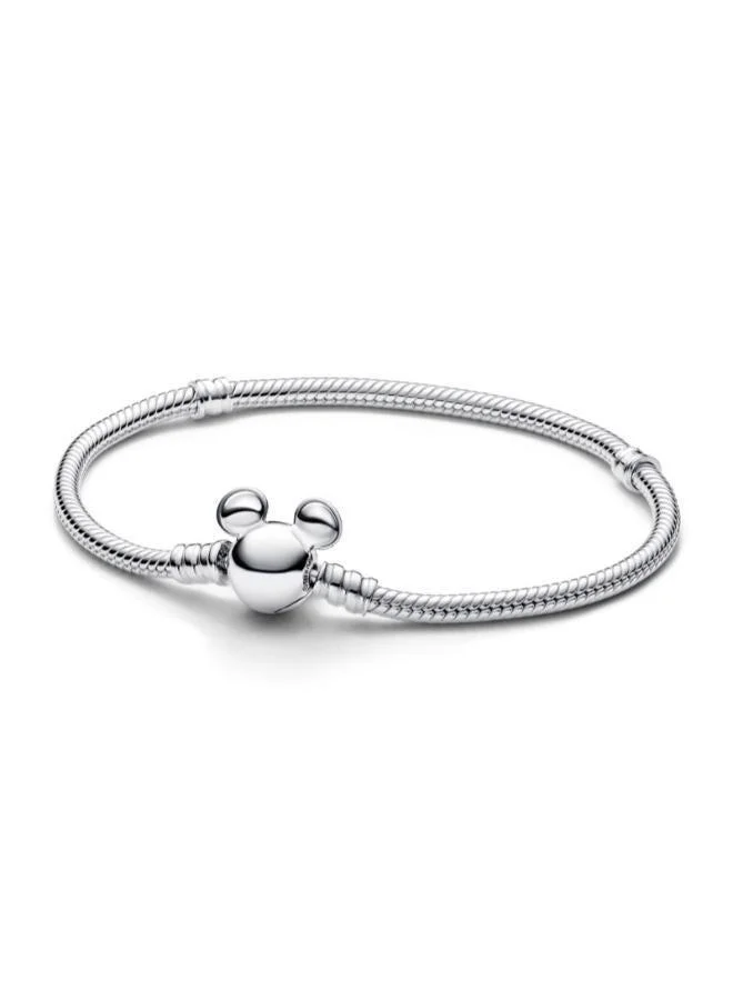Disney Mickey Mouse Clasp Moments Snake Chain Bracelet