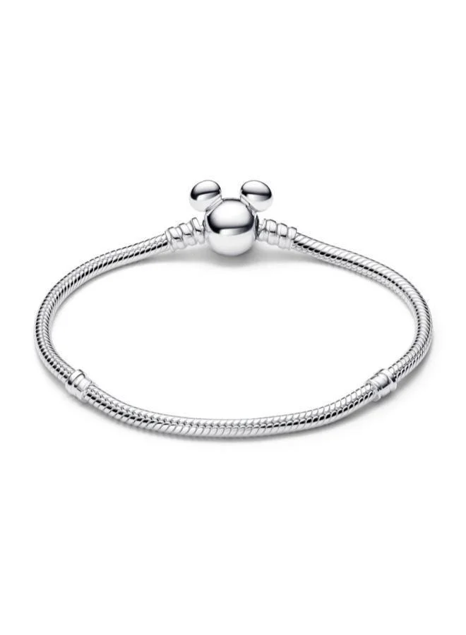 PANDORA Disney Mickey Mouse Clasp Moments Snake Chain Bracelet