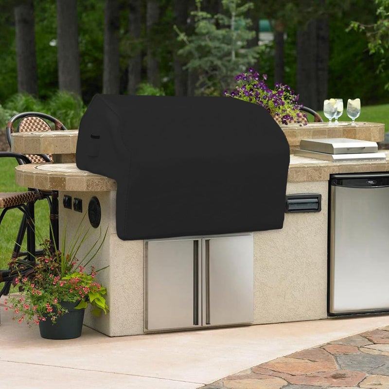 Covers & all Built-in Outdoor Grill Cover, Durable 12 Oz Waterproof Cover Max Material with Air Pocket & Elastic for Snug Fit (48" W x 27" D x 26" H Inches, Black) - Image 5