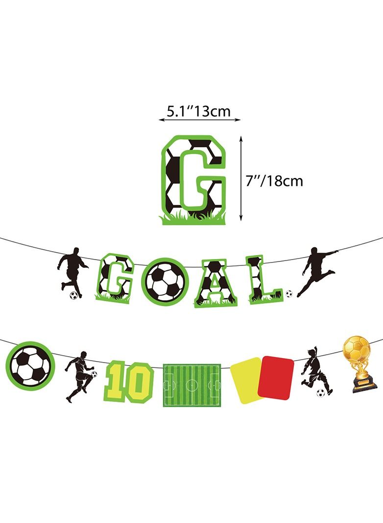 DecoLoral DECOR ME Football Soccer Birthday Party Decoration Set  Soccer Football Theme 45 Pcs - Image 2