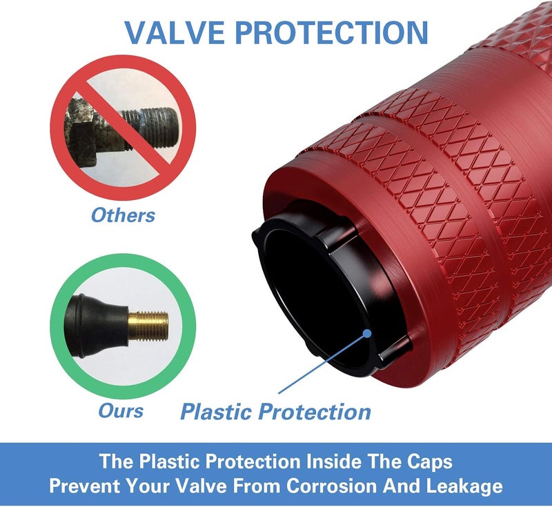 CKAuto American Flag Valve Stem Caps, Aluminum USA Tire Valve Caps, Universal Dust Proof Stem Covers for Cars, Trucks, Bikes, Motorcycles, Bicycles, Corrosion Resistant, 4 Pack(Red) - Image 3