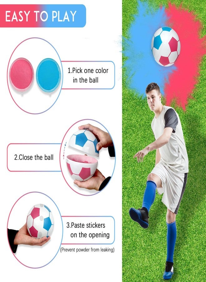 Heboland Gender Reveal Soccer Ball with Powder, Revelacion de Sexo de Bebe 2 Big Bags of Pink and Blue Gender Reveal Powder for Boy or Girl Baby Gender Reveal Ideas - Image 3