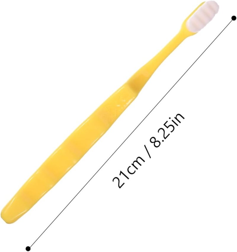 4 قطع فرشاة أسنان يدوية نانو ذات شعيرات ناعمة جدًا لتنظيف الأسنان واللثة - Image 3