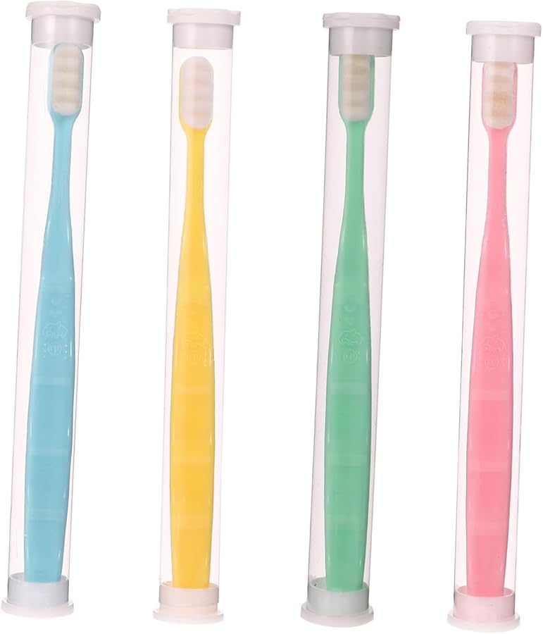 4 قطع فرشاة أسنان يدوية نانو ذات شعيرات ناعمة جدًا لتنظيف الأسنان واللثة - Image 1