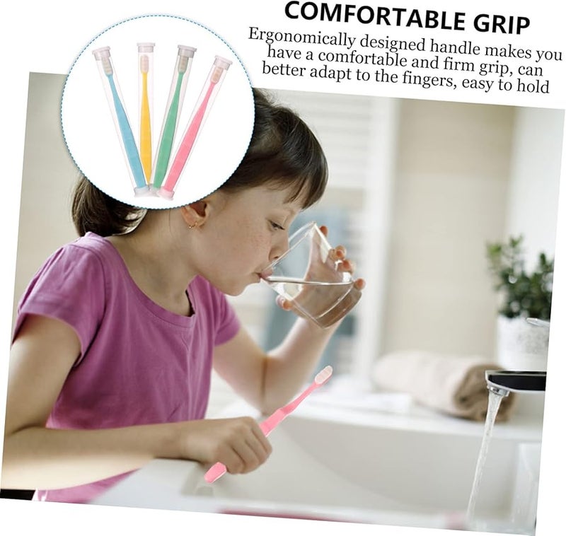 4 قطع فرشاة أسنان يدوية نانو ذات شعيرات ناعمة جدًا لتنظيف الأسنان واللثة - Image 4