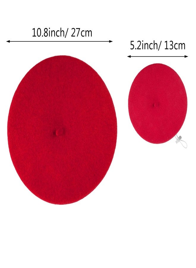 ZARSIO Dog Hat, Pet Beret Dog Mom Family Matching French Beret (Red) - Image 4