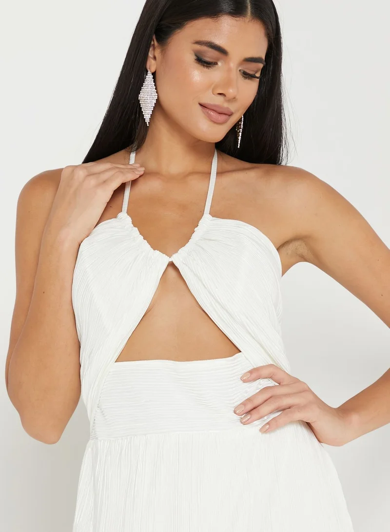 boohoo Halter Cutout Maxi Dress