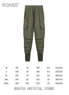 roaiss Mens Workout Sweatpants Cargo Jogger Pants Athletic Track Pants with Zipper Pockets  - Image 3