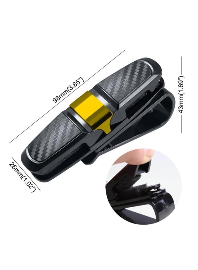 2 Pack Glasses Holders for Car Sun Visor Sunglasses Eyeglasses Mount with Ticket Card Clip - Image 2