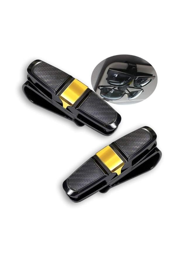 2 Pack Glasses Holders for Car Sun Visor Sunglasses Eyeglasses Mount with Ticket Card Clip - Image 1