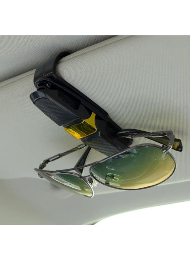 2 Pack Glasses Holders for Car Sun Visor Sunglasses Eyeglasses Mount with Ticket Card Clip - Image 4