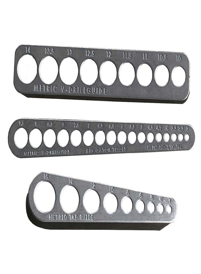 BIG GATOR TOOLS Complete Metric Big Gator Set - 3 pc set - Big Gator Tools V-DrillGuides & V-TapGuide - Image 1