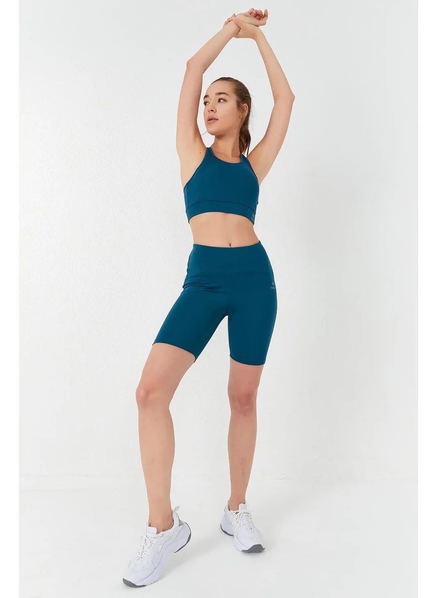 Tommy Life Emerald Women's High Waist Slimming Bustier Biker Leggings Set - 95303