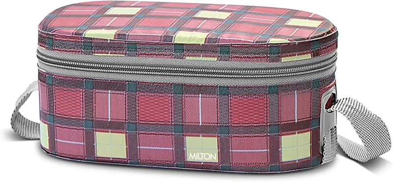 Milton Milton Corporate Lunch Stainless Steel Containers, Set of 3, (280 ml, 280 ml, 472 ml), Maroon | Light Weight | Odour Proof | Leak Proof