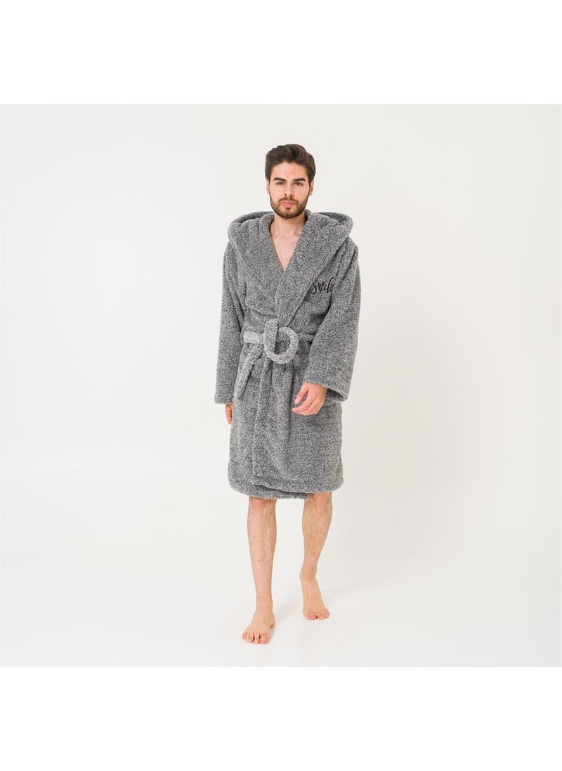 Miespiga Men's Long Welsoft Hooded Dressing Gown  - Image 1