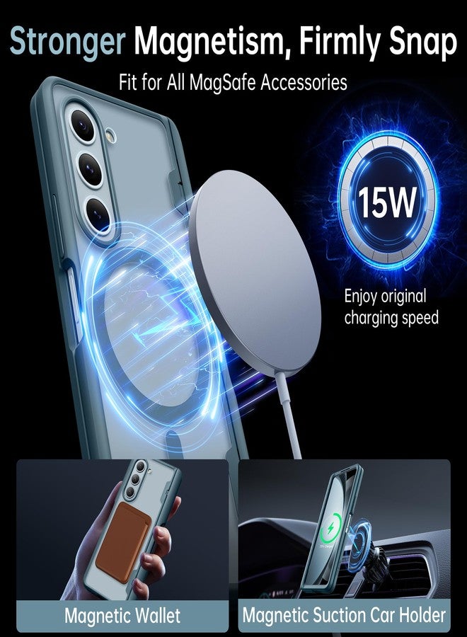 موبوسي جراب MOBOSI لهاتف سامسونج جالاكسي زد فولد 4، متوافق مع MagSafe، مزود بحماية مدمجة للمفصلات وواقي للشاشة، جراب مغناطيسي متين ونحيف يغطي كامل هيكل الهاتف، مزود بحامل قلم S Pen، لون أخضر - Image 3