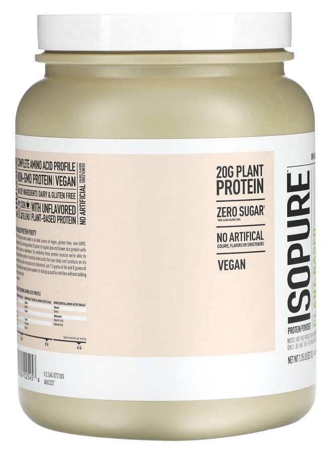 Isopure مسحوق بروتين نباتي بدون نكهة 1.15 رطل (521 جرام) - Image 2