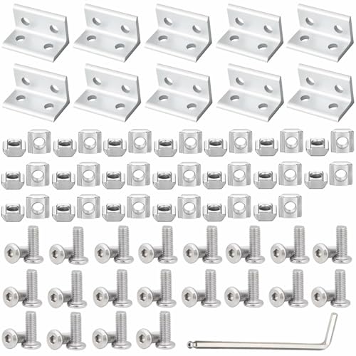 IXGNIJ 10Set 2040 Corner Bracket Connector for 2040 Aluminum Extrusion Accessories Silver3625 10Set - Image 1