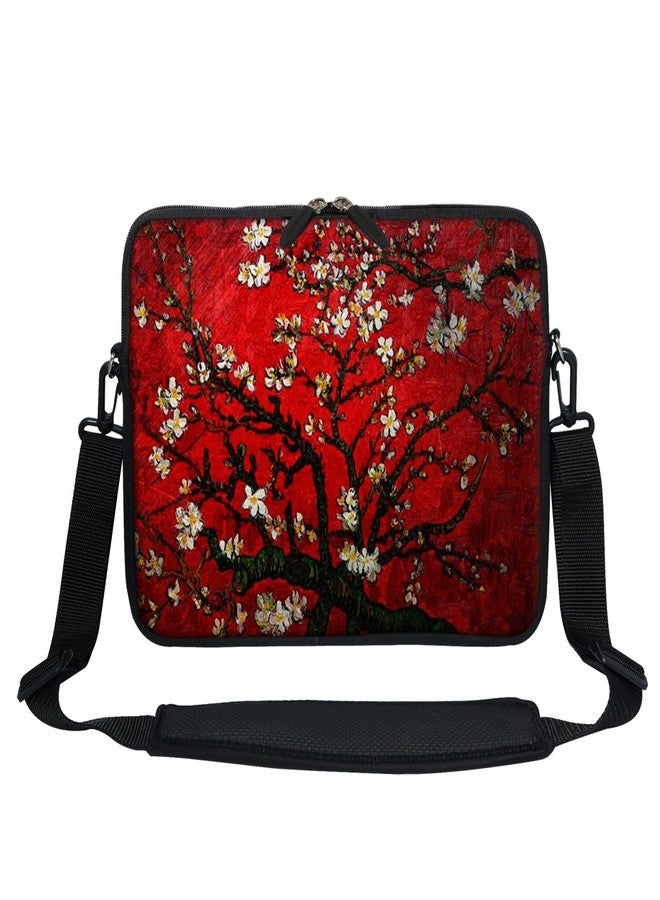 Meffort Inc 12 Inch Neoprene Laptop Sleeve Bag - Water Resistant, Hidden Handle, Adjustable Shoulder Strap, Dual Zipper, Fits Up to 11.6” - 12" Laptops - Cherry Blossom - Image 1