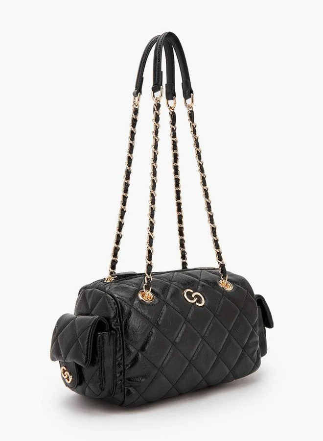 Celeste Quilted Shoulder Bag With Double Handle