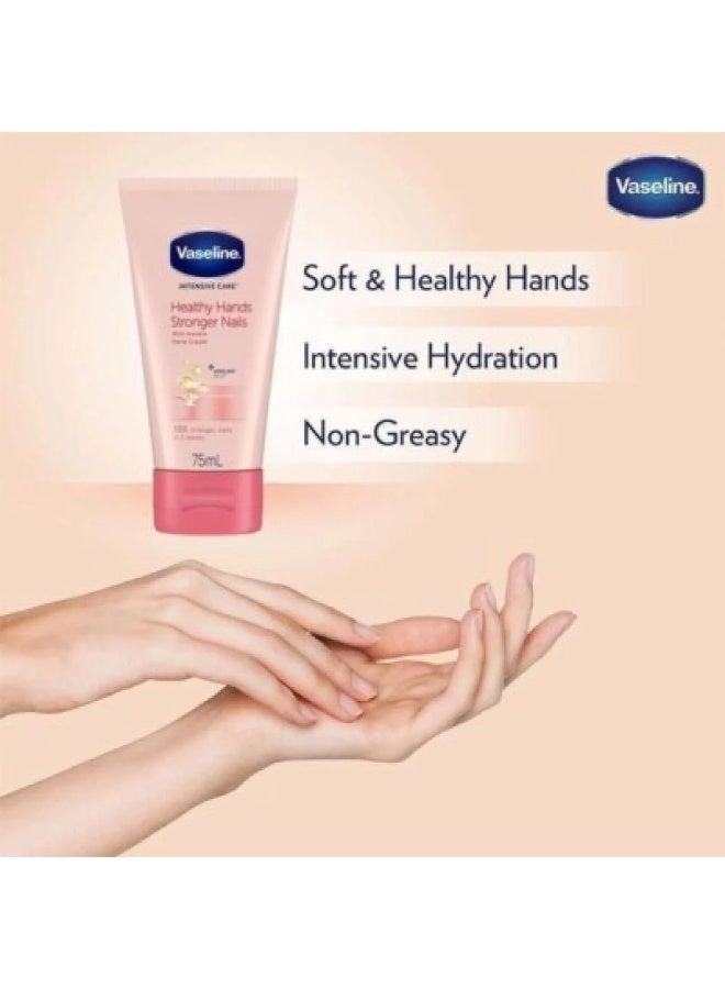 Vaseline Healthy Hands And Stronger Nails Cream With Keratin Pink 75ml - Image 4