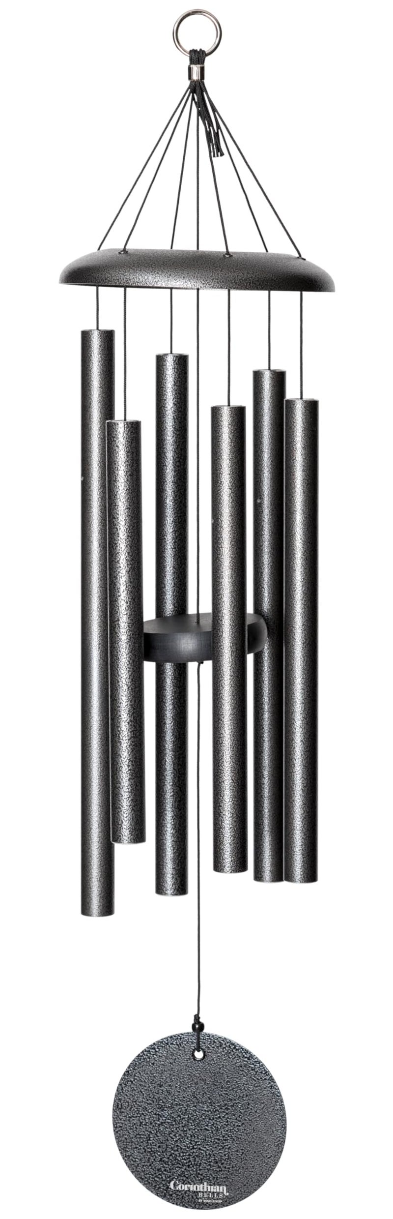 Corinthian Bells by Wind River 30 inch Silver Vein Wind Chime for Patio Backyard Garden and Outdoor Decor Aluminum Chime Made in The USA