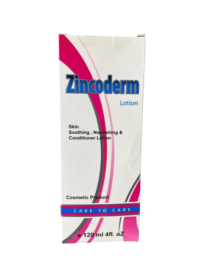زينكوديرم لوشن 120 مل - لوشن مرطب وملطف ومغذي للبشرة - Zincoderm Lotion