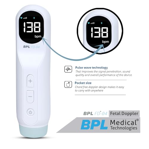 BPL Medical Technologies FD-04 Fetal Doppler|Pulse Wave Technology|Heartbeat Detection Machine for Home and Clinic Use - White - Image 3
