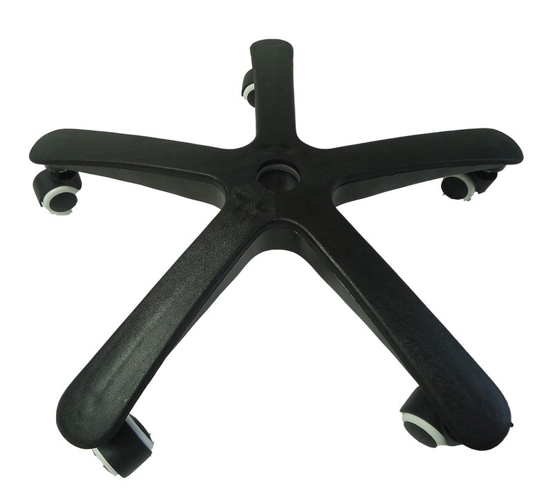 RAJCHAIR RAJCHAIR Portable Chair Umbrella Base with Wheels Plastic Black White Easy Movement Storage  - Image 1