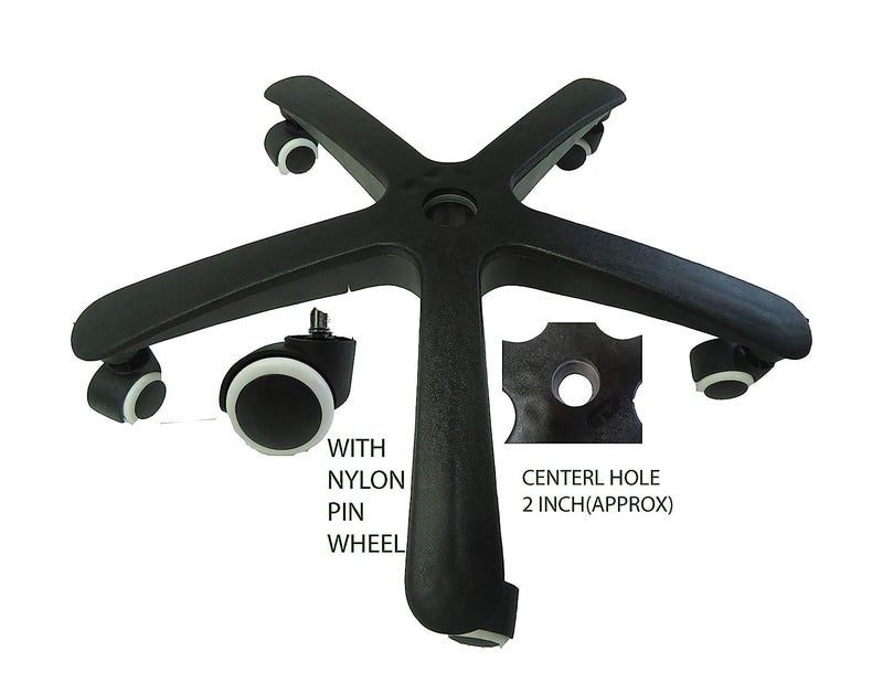 RAJCHAIR RAJCHAIR Portable Chair Umbrella Base with Wheels Plastic Black White Easy Movement Storage  - Image 2