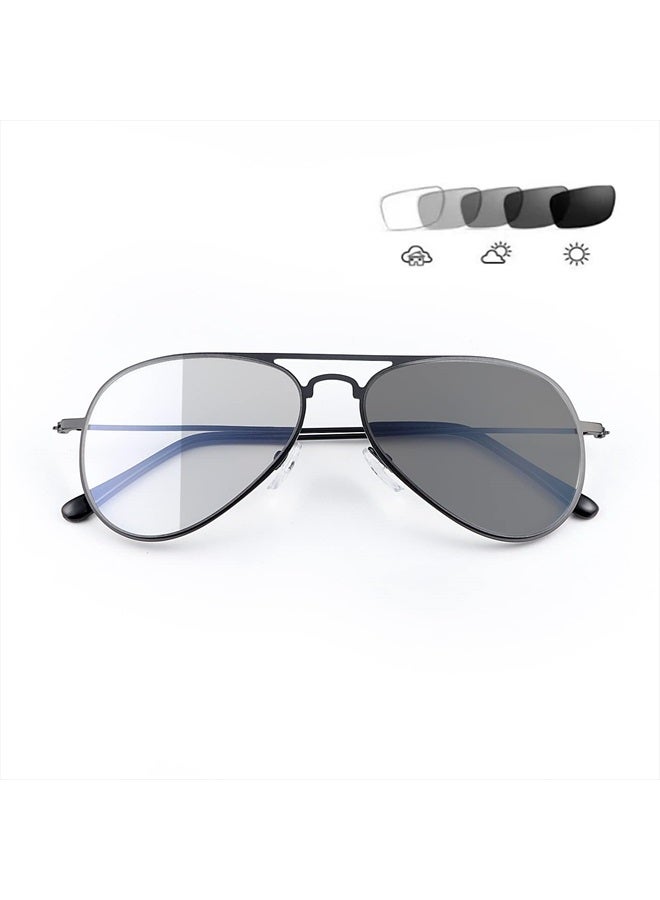 MIRYEA Aviator Photochromic Progressive Multifocus Reading Glasses Multifocal Transition Sun Readers for Men Women UV Protection Sunglasses Blue Light Blocking Computer Eyeglasses Anti Glare Eyewear - Image 2