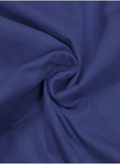 Raymond Raymond Home King Flat Sheet Bedsheet 144 Thread Count Luxirious Mercerised 100% Long Staple Cotton Bedding Solid Pre Shrunk Percale Finish Bed Linen with 2 Pillow Case - Navy (274 * 274 CM)  - Image 3