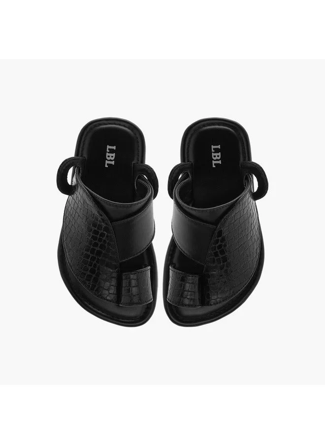 ال بي ال من شو اكسبرس صنادل عربية ولادي سهلة الارتداء بنقوش