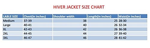 HIVER Wool Men's Hooded Winter Jacket - Waterproof and Snowproof (XXX-Large), Black - Image 2