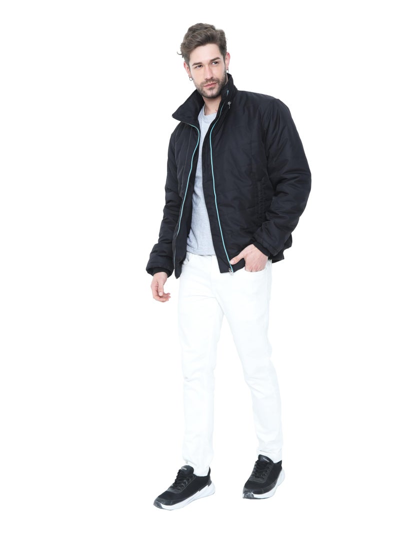 HIVER Wool Men's Hooded Winter Jacket - Waterproof and Snowproof (XXX-Large), Black - Image 5