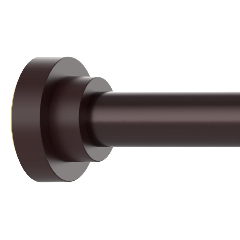 Thestoa Brown Shower Curtain Rod Adjustable 43-78 inch, 1"Diameter Spring Tension Curtain Rod No Drill, Anti-Rust Non-Slip Shower Rod for Bathroom Tension Rod - Image 1
