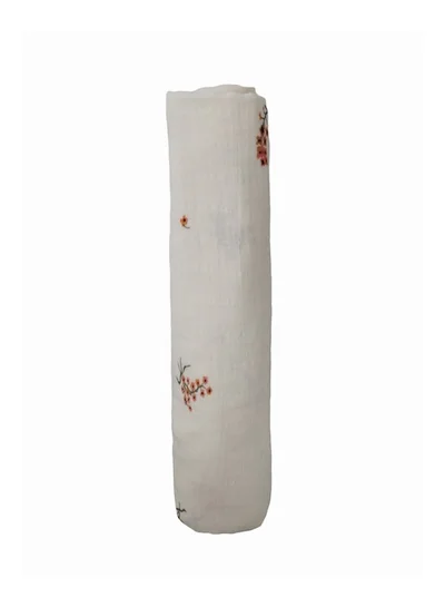 mushie Swaddle Blanket Organic Cotton - Flowers