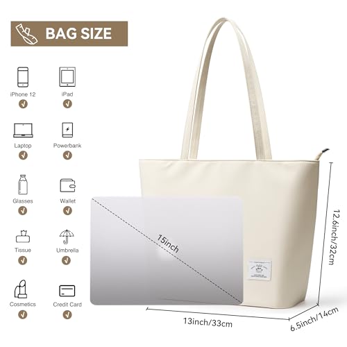 KALIDI FANCY FOREST KALIDI Tote Bag for Women Large Waterproof Shoulder Bag Zipper Casual Hobo Handbag Work Shopping Lightweight - Image 2