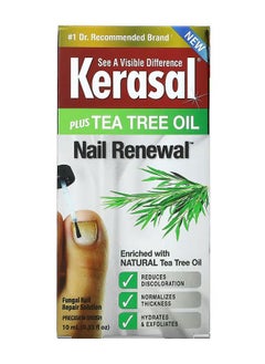 Kerasal Renewal Nail Repair Solution with Tea Tree Oil for Discolored and Damaged Nails (10 ml) 