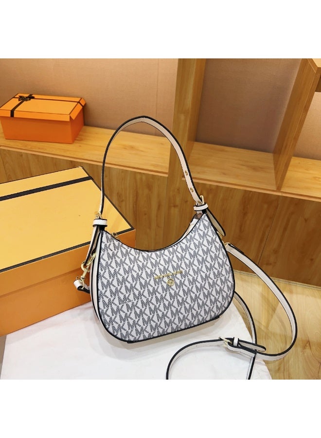 MK Classic Pattern Letter Women's Bag - Zipper Shoulder Bag, Handbag, Crossbody Bag, Camera Bag
