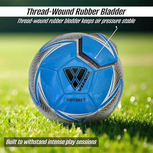 Vizari Odyssey Soccer Ball | Durable and Firm Youth Soccer Ball | Junior Soccer Ball with Premium TPU Casing | Outdoor Soccer Ball for Boys & Girls (Pack of 1, 6 & 12) - Image 5