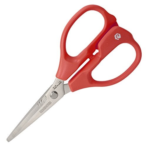 Engineer Best Versatile High Performance Combination Scissors W/Micro-Serrations Holds the Object without slippage such as Kevlar, Aramid Fiber, Plastic Plate, Etc. (Red) - Image 1