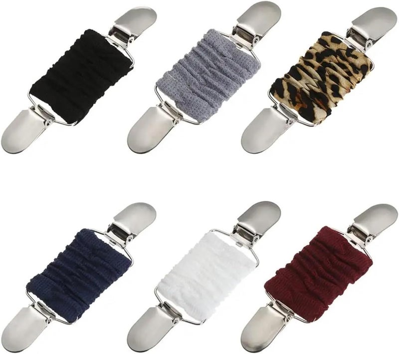 20Pcs Mitten Clips Dress Clips Back Cinch to Tighten Dress Fit Dress Cinch Clips Cardigan Collar Clips Shirt Clips Shawl Clip(A-Leopard Print) - Image 2