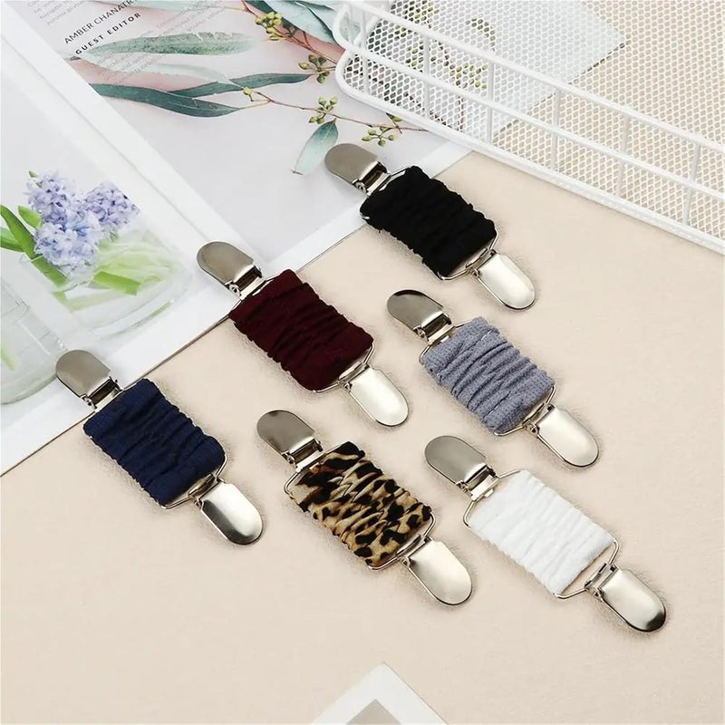 20Pcs Mitten Clips Dress Clips Back Cinch to Tighten Dress Fit Dress Cinch Clips Cardigan Collar Clips Shirt Clips Shawl Clip(A-Leopard Print) - Image 3