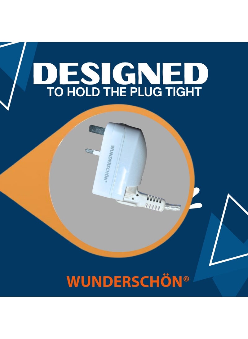 WUNDERSCHÖN WUNEDRSCHÖN | European Type F To UK Plug Adaptor-2 to 3 Pins Plug Converter Permanent Adapor With Screws 220-250 Volts 13 A Fused, Compact Size Travel Adaptor (EU (TYPE F) to UK, White)  - Image 5