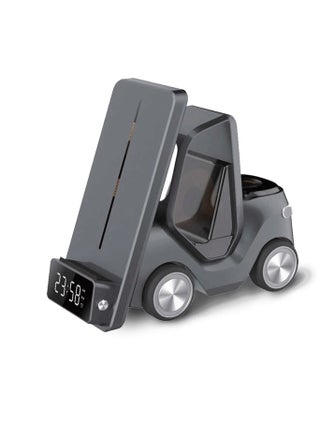Forklift 5 in 1 Wireless Charger / 15W Smart Phone / 2.5W Smart Watch / 5W Earpods Charger / Wireless Fast Charging / Night Light / Digital Clock Display / Type-C Input / Eye-catching Design - Black - pzsku/ZDA2B3AFD1E35BC9D8E08Z/45/1746002564/5e37ccb7-234f-4a10-bb08-5b93fa2aec58