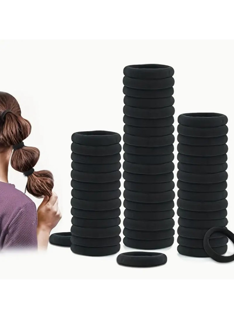 Generic Polyester hair ties Black elastic bands Non-slip hair ties Perfect for sports Casual wear accessories Set of 50 Stylish Black Polyester Hair Ties Non-Slip Elastic Bands for Teens and Women Ideal Hair Ties for Sports and Casual Wear Chic Black Hair Ties for a Modern Look Versatile Hair Ties for a Unique Everyday Style Share  - Image 1