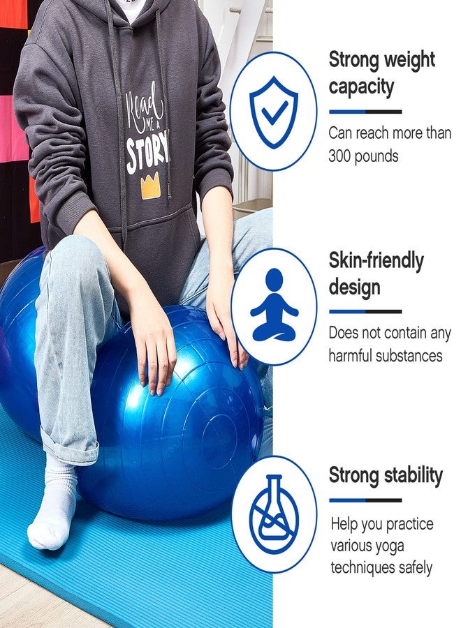 Jexine Peanut Ball for Kids Therapy - 3-Piece Anti-Burst Set, Yoga Balance Exercise Ball for Pregnancy & Home Gym, Includes 1 Pump & 3 Size Options(Classic Color) - Image 4